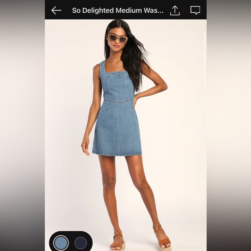 So Delighted LuLus denim dress